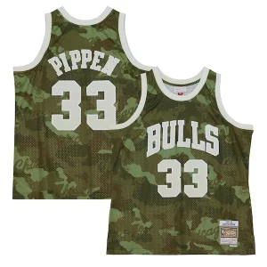 Scottie Pippen Chicago Bulls Hardwood Classics Exclusif 1997/98 Ghost Green Swingman Jersey Camo