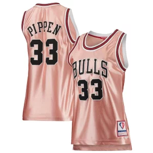 Scottie Pippen Chicago Bulls Women's 75th Anniversary Rose Gold Captivant 1997 Swingman Jersey Pink