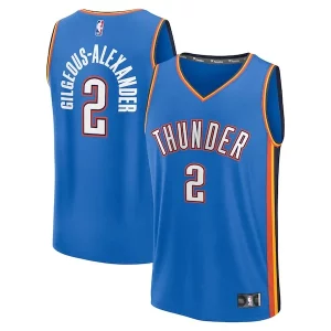 Shai Gilgeous Alexander Oklahoma City Commémoratif Thunder Fast Break Replica Player Jersey Icon Edition Blue