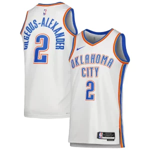 Shai Gilgeous Alexander Oklahoma City Thunder Confortable Nike Unisex Swingman Jersey Association Edition White