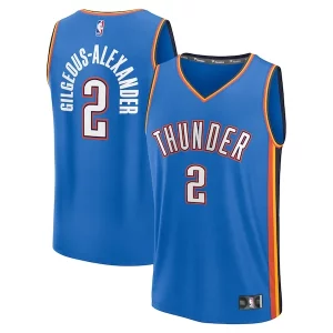 Shai Gilgeous Alexander Oklahoma City Thunder Youth Exclusif Fast Break Replica Player Jersey Icon Edition Blue