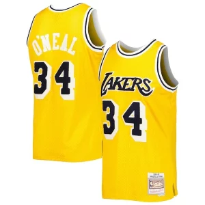 Shaquille O'Neal Los Angeles Superbe Lakers 1996/97 Hardwood Classics Off Court Swingman Jersey Yellow