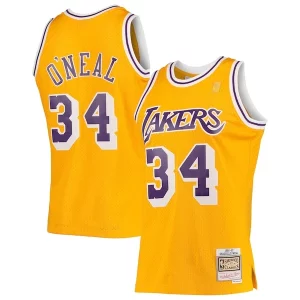 Shaquille Prime O'Neal Los Angeles Lakers 1996/97 Hardwood Classics Swingman Jersey Gold/Purple/Royal