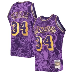 Shaquille Notable O'Neal Los Angeles Lakers Hardwood Classics 1996/97 Lunar New Year Swingman Jersey Purple