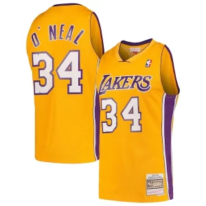 Shaquille Splendide O'Neal Los Angeles Lakers Hardwood Classics Swingman Jersey Gold