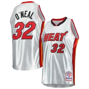 Shaquille O'Neal Superbe Miami Heat 2005/06 Hardwood Classics 75th Anniversary Swingman Jersey Platinum