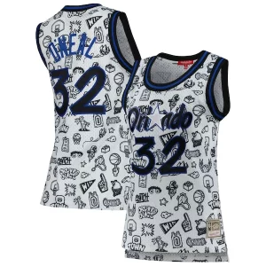 Shaquille O'Neal Orlando Magic Women's 1994 Doodle Swingman Prime Jersey White