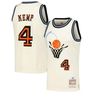 Shawn Kemp Cleveland Cavaliers Chainstitch Swingman Commémoratif Jersey Cream
