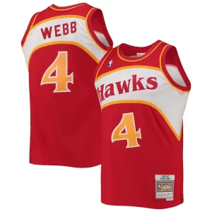 Spud Webb Atlanta Hawks Uniques Hardwood Classics Swingman Jersey Red