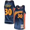 Stephen Curry Golden State Warriors 2009/10 Charming Hardwood Classics Authentic Jersey Navy