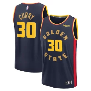 Stephen Curry Golden State Warriors 2024/25 Fast Break Player Confortable Jersey City Edition Navy