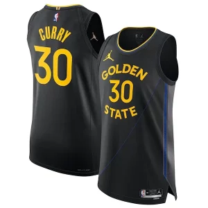 Stephen Curry Golden Refiné State Warriors Jordan Brand 2024/25 Authentic Jersey Statement Edition Black