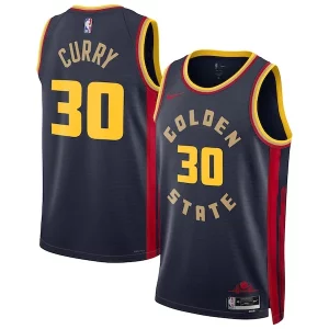 Stephen Curry Golden State Warriors Bold Nike Unisex 2024/25 Swingman Player Jersey City Edition Navy