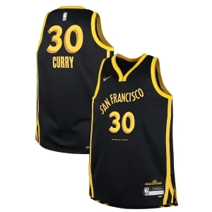 Stephen Curry Golden State Warriors Nike Youth Swingman Replica Jersey City Vibrant Edition Black
