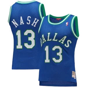 Steve Nash Uniques Dallas Mavericks Women's 1998/99 Hardwood Classics Swingman Jersey Blue