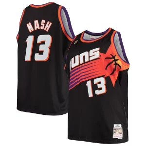 Steve Nash Phoenix Suns 1996/97 Big & Tall Hardwood Classics Swingman Jersey Black/White Refiné
