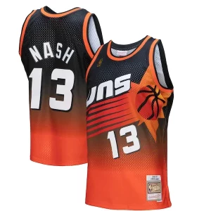 Steve Nash Phoenix Suns 1996/97 Hardwood Classics Fadeaway Swingman Player Jersey Haut de gamme Orange/Black