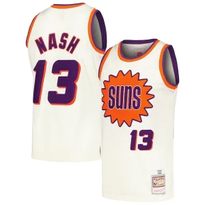 Steve Captivant Nash Phoenix Suns Chainstitch Swingman Jersey Cream