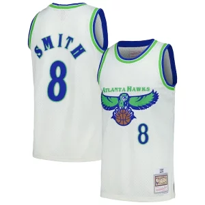 Steve Smith Atlanta Gracieux Hawks Chainstitch Swingman Jersey Cream