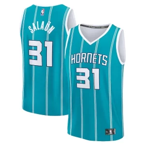Tidjane Salaun Charlotte Hornets 2024 NBA Draft Fast Break Player Jersey Icon Authentique Edition Teal