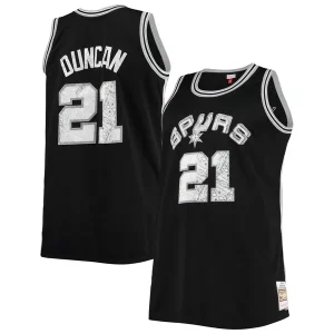 Tim Duncan San Antonio Spurs Big Magnifique & Tall 1998/99 NBA 75th Anniversary Diamond Swingman Jersey Black