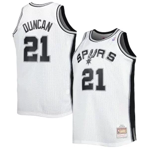 Tim Duncan San Antonio Spurs Big & Tall Sophistiqué Hardwood Classics 1998/99 Swingman Jersey White/Black
