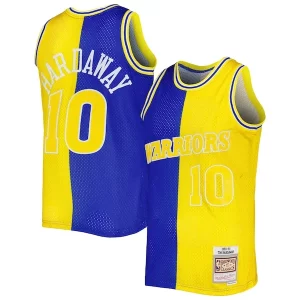 Tim Hardaway Magnifique Golden State Warriors Hardwood Classics 1990/91 Split Swingman Jersey Royal/Gold