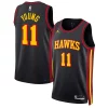 Trae Young Atlanta Hawks Jordan Exceptionnel Brand Unisex Swingman Jersey Statement Edition Black