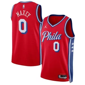 Tyrese Maxey Philadelphia Captivant 76ers Jordan Brand Unisex Swingman Jersey Statement Edition Red