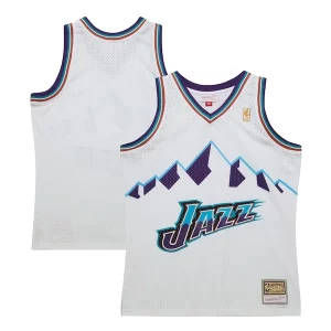 Utah Jazz 1996 97 Hardwood Classics Swingman Jersey Charming White