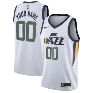 Utah Jazz Nike Swingman Custom Jersey Association Edition Refiné White