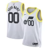 Utah Jazz Nike Unisex Swingman Custom Jersey White Association Edition Uniques