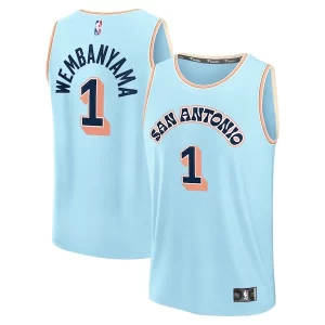 Victor Wembanyama San Antonio Spurs 2024/25 Fast Break Player Magnifique Jersey City Edition Light Blue