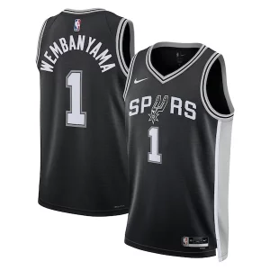 Victor Luxueux Wembanyama San Antonio Spurs Nike Unisex 2023 NBA Draft First Round Pick Swingman Jersey Icon Edition Black