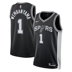 Victor Wembanyama San Antonio Spurs Nike Unisex 2023 NBA Draft First Round Gracieux Pick Swingman Jersey Icon Edition Black