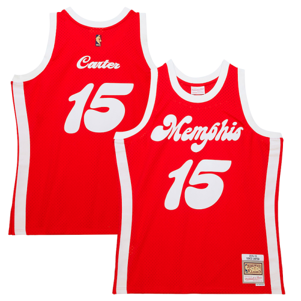 Vince Carter Memphis Exquisite Grizzlies 2015/16 Hardwood Classics Swingman Jersey Red