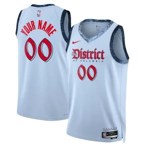 Washington Wizards Nike Unisex 2024/25 Custom Swingman Jersey City Edition Powder Blue Dashing
