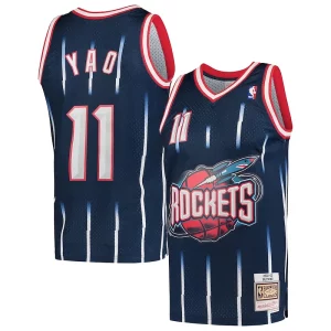 Yao Ming Houston Rockets Hardwood Classics 2002 Prime 03 Swingman Jersey Navy