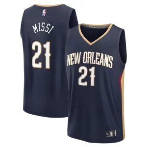 Yves Missi New Orleans Pelicans Youth 2024 NBA Draft Fast Break Authentique Player Jersey Icon Edition Navy