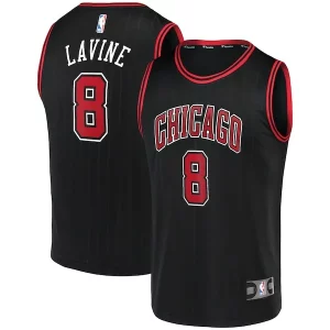 Zach LaVine Chicago Bulls Fast Break Team Replica Jersey Black Gracieux Statement Edition