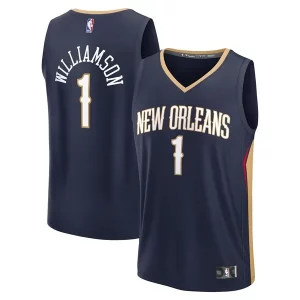 Zion Williamson New Orleans Pelicans Youth Fast Break Replica Unique Player Jersey Icon Edition Navy