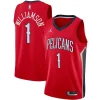 Zion Uniques Williamson New Orleans Pelicans Jordan Brand 2020/21 Swingman Jersey Statement Edition Red