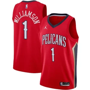 Zion Uniques Williamson New Orleans Pelicans Jordan Brand 2020/21 Swingman Jersey Statement Edition Red