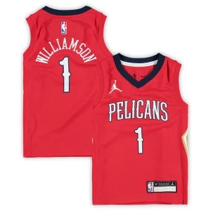 Zion Williamson New Orleans Pelicans Jordan Brand Prime Preschool 2020/21 Fast Break Replica Jersey Statement Edition Red