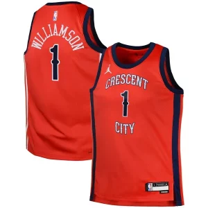 Zion Williamson New Orleans Pelicans Jordan Brand Swingman Jersey Statement Vibrant Red