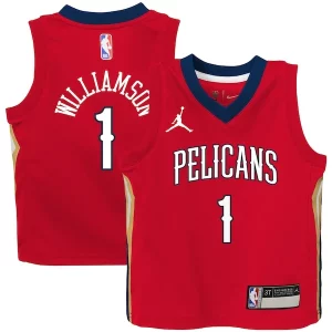 Zion Williamson New Orleans Exclusif Pelicans Jordan Brand Toddler 2020/21 Jersey Red Statement Edition