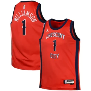 Zion Williamson New Orleans Pelicans Jordan Brand Swingman Jersey Statement Unique Red