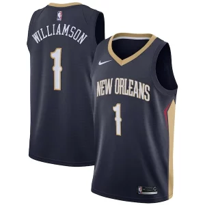 Zion Williamson New Orleans Pelicans Nike 2019 NBA Draft First Round Exceptionnel Pick Swingman Jersey Navy Icon Edition/White
