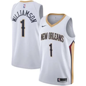 Zion Williamson New Orleans Bold Pelicans Nike 2019/2020 Swingman Jersey Association Edition White/Navy