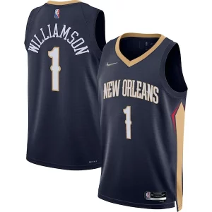Zion Tendance Williamson New Orleans Pelicans Nike 2021/22 Diamond Swingman Jersey Icon Edition Navy